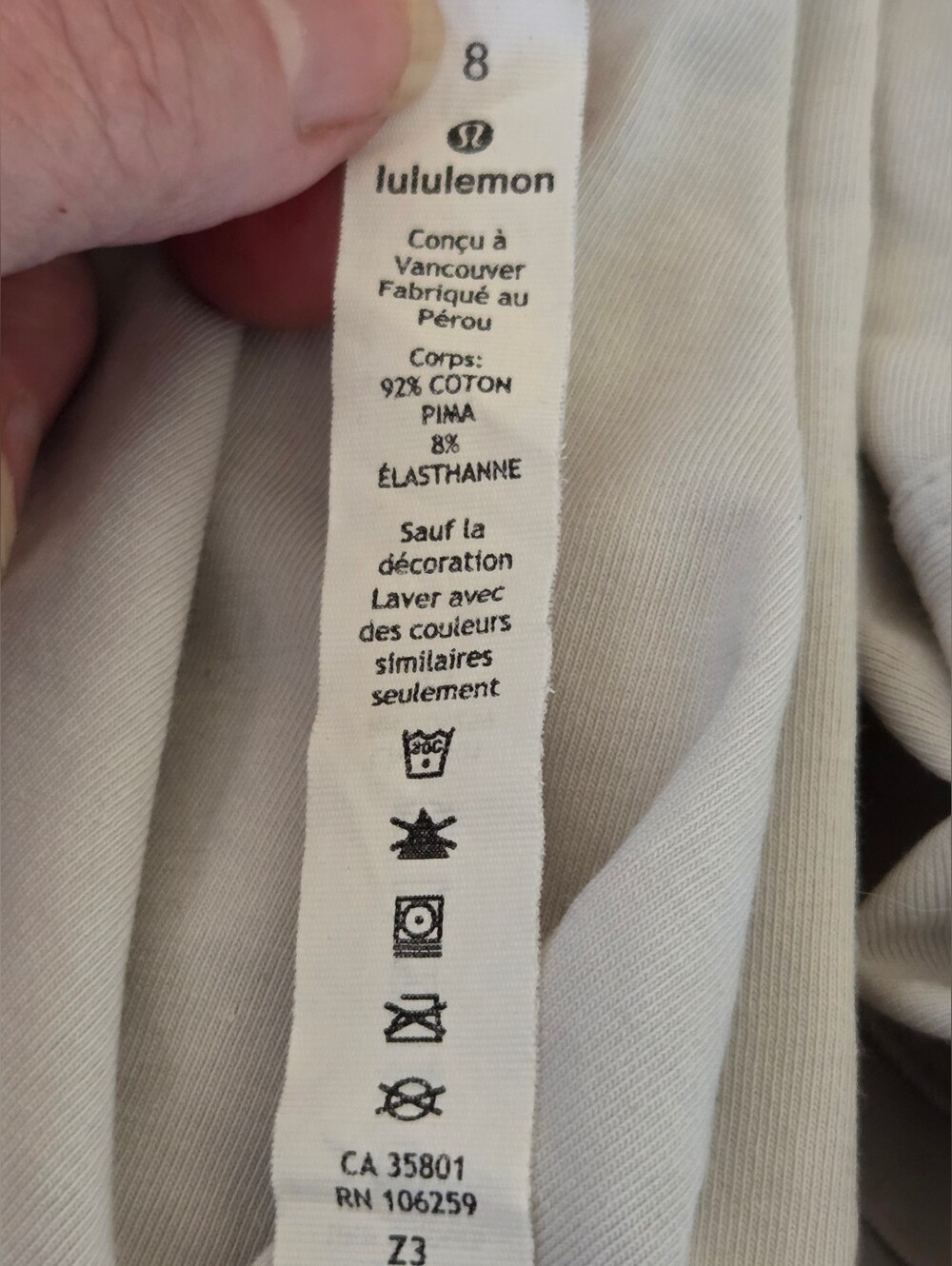 Lululemon Athletica Pleats and Thank you Long Sleeve Shirt In 'Vapor' - Size 8 - Picture 5 of 6